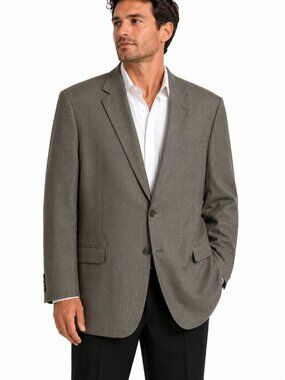 Vintage Bert Pulitzer Gray Wool Blend Sport Coat Blazer 42 Short
